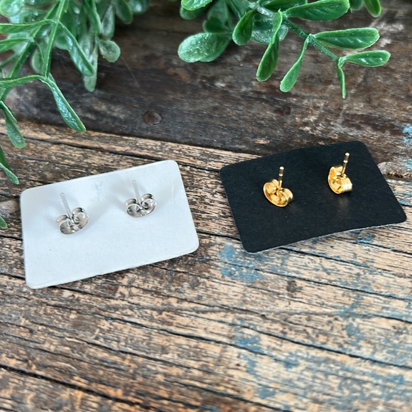 CAT earrings in silver and gold - 2 pairs  - NEW - Picture 6 of 7